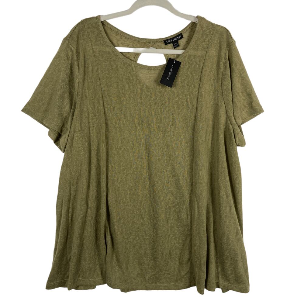 Nwt Lane Bryant Green Short Sleeves Top Size 22/24, 2XL